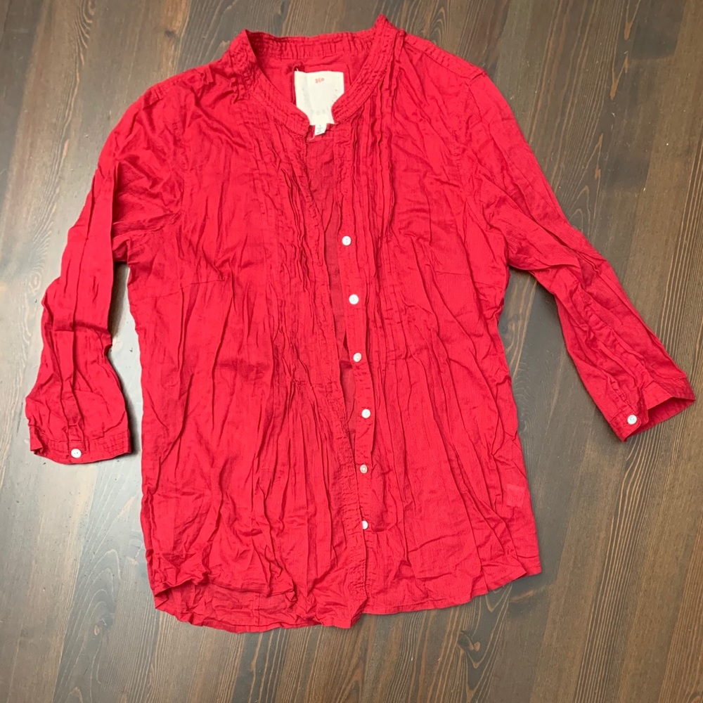 Three sixty boho peasant blouse 3/4 sleeve L